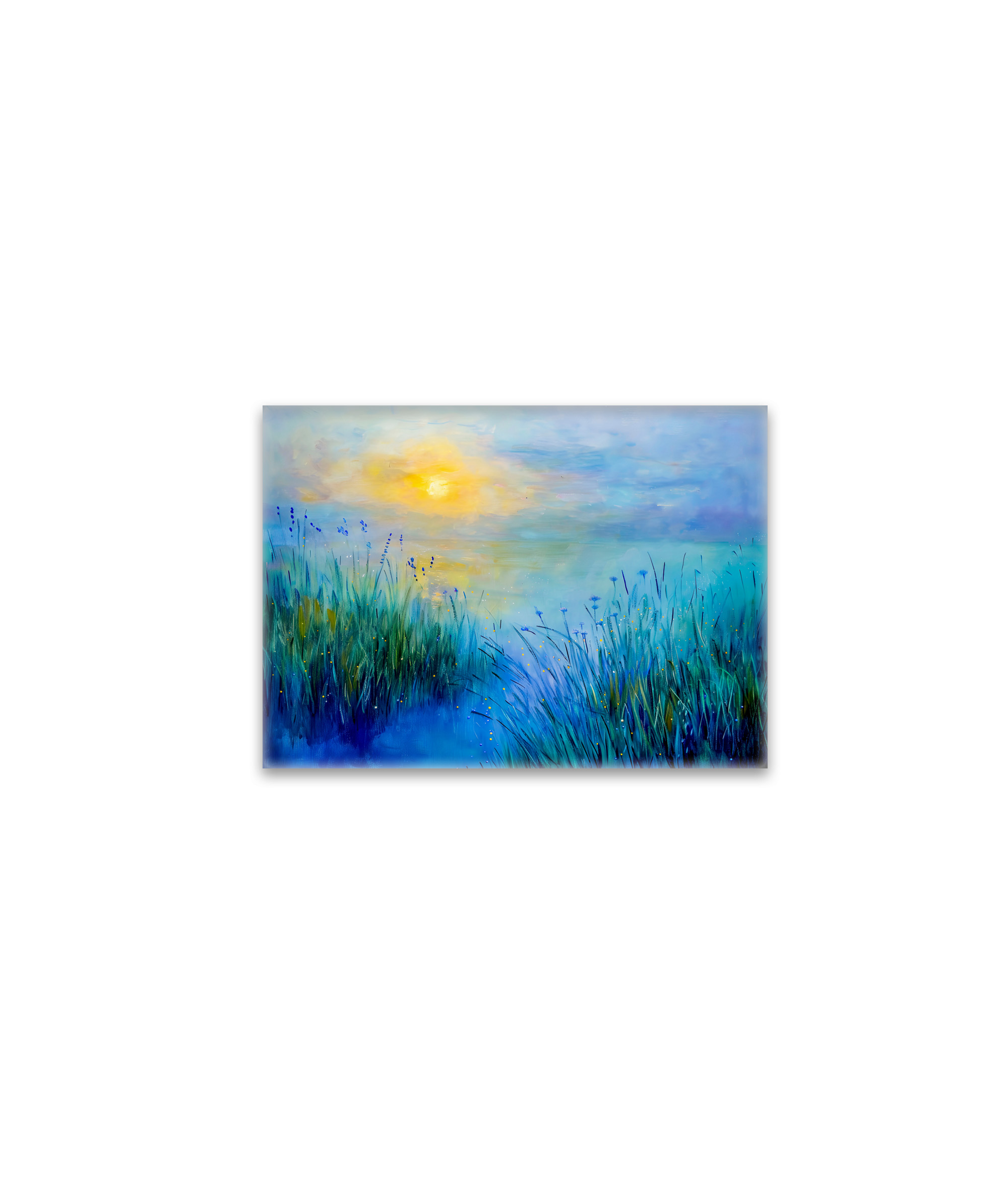 raxxa Glas-Magnet: Blue Grasslands at Sunrise at morning