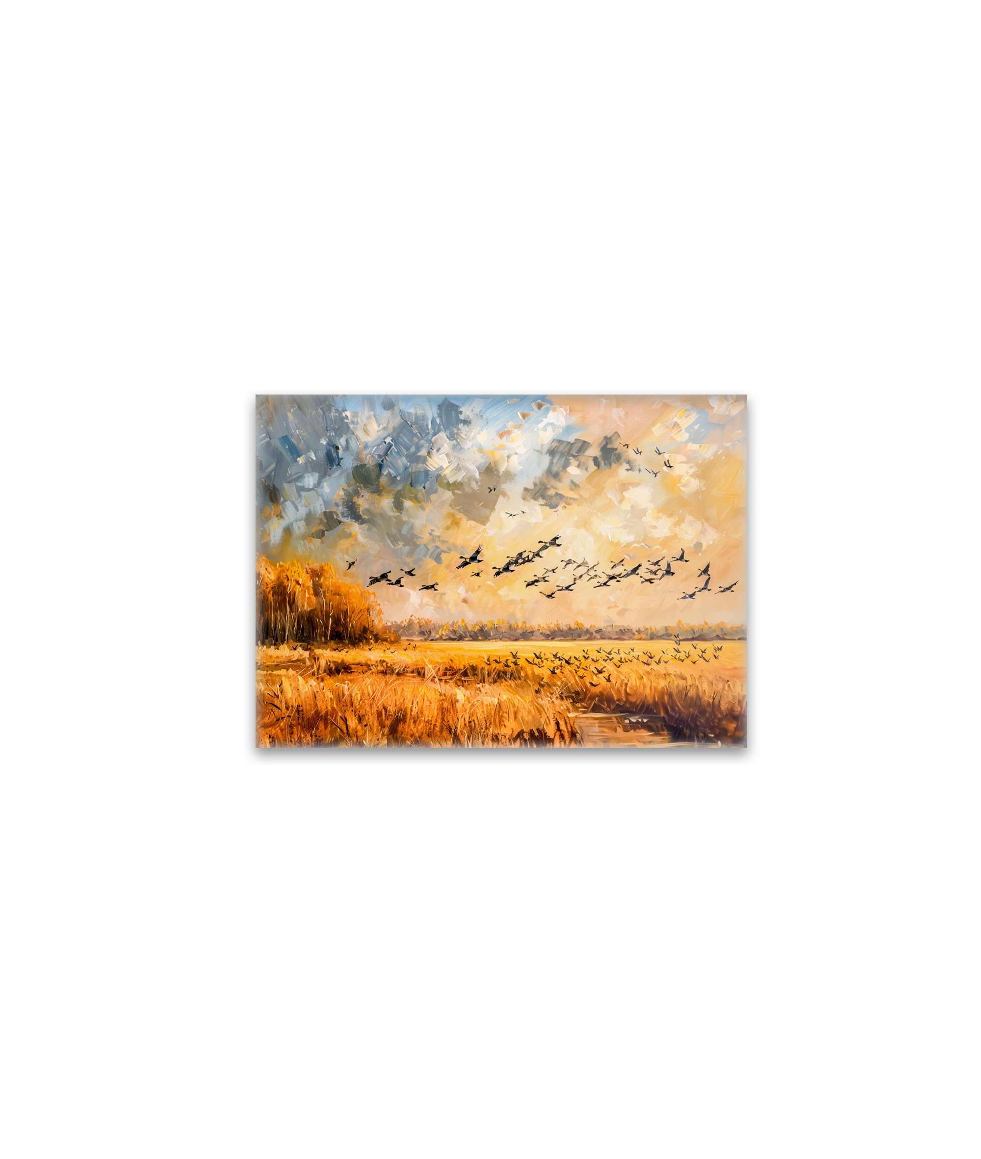 raxxa Glas-Magnet: Autumn field with birds