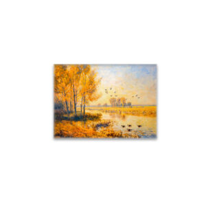 raxxa Glas-Magnet: Autumn Riverbank with Migrating Birds in Havelland