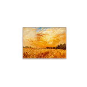 raxxa Glas-Magnet: Wheat Field at Sunset Glow impressionisitic