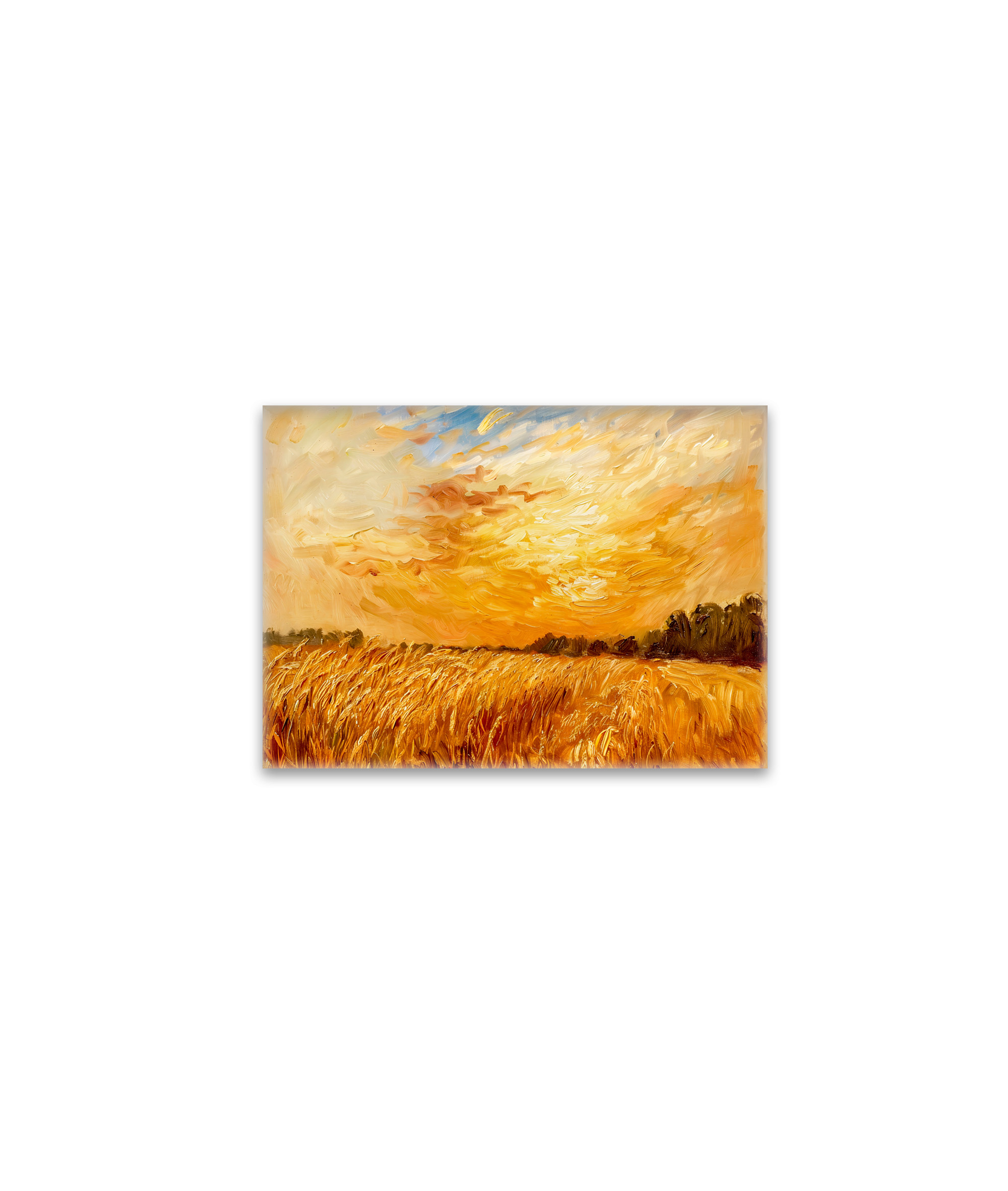 raxxa Glas-Magnet: Wheat Field at Sunset Glow impressionisitic