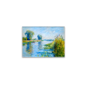 raxxa Glas-Magnet: Impressionist Spring Riverbank with boats