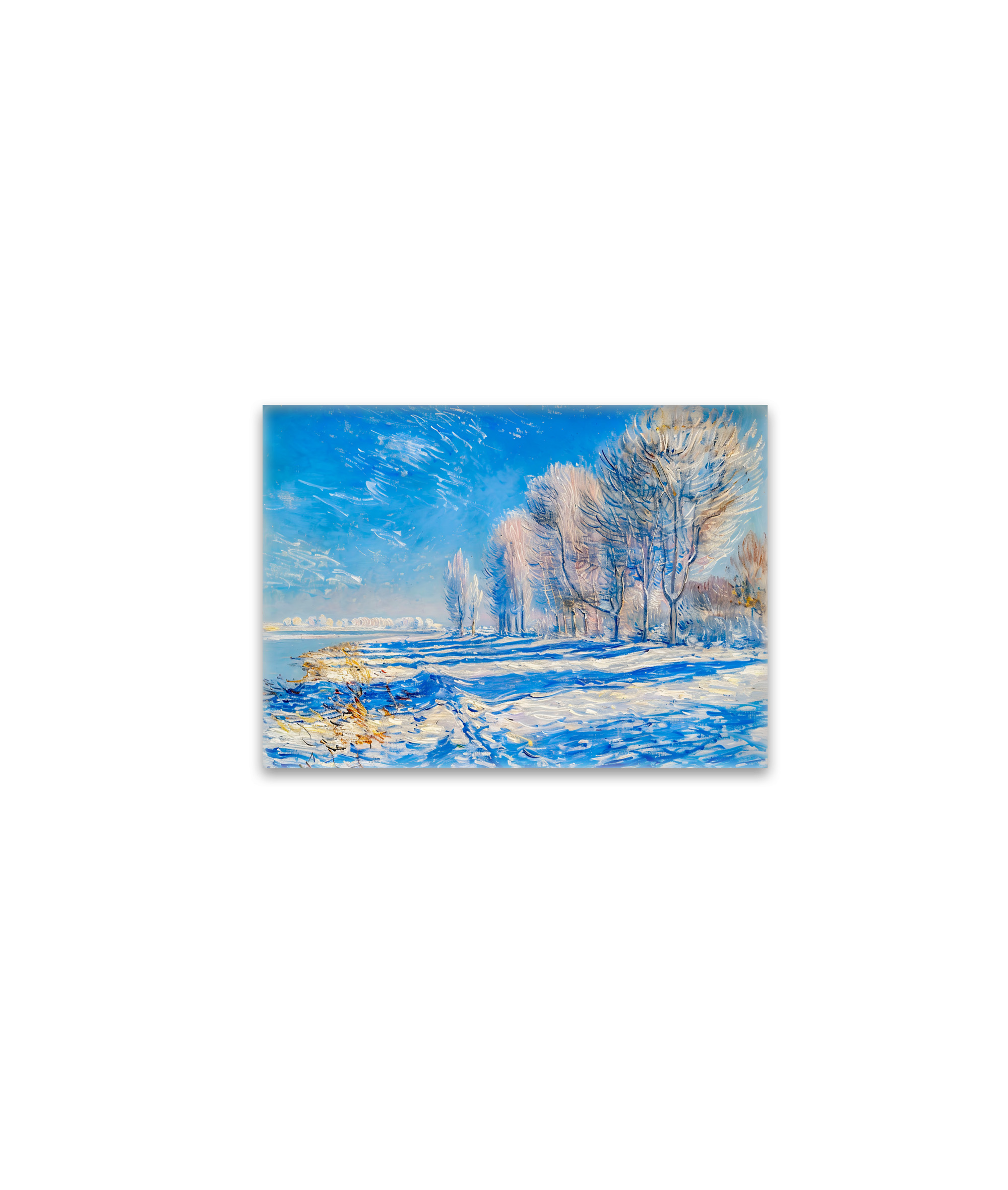 raxxa Glas-Magnet: Frosty Winter River Morning