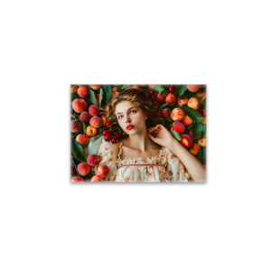 raxxa Glas-Magnet: Woman with peaches and cherries