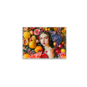 raxxa Glas-Magnet: Woman with grapes and flower garland
