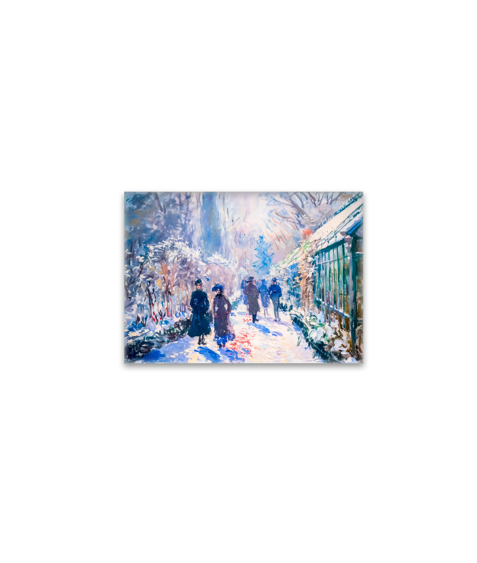 raxxa Glas-Magnet: Impressionist winter garden with walkers