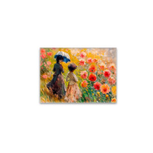 raxxa Glas-Magnet: Two women at dahlia flowerbed