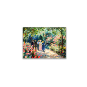 raxxa Glas-Magnet: People walking through rose garden