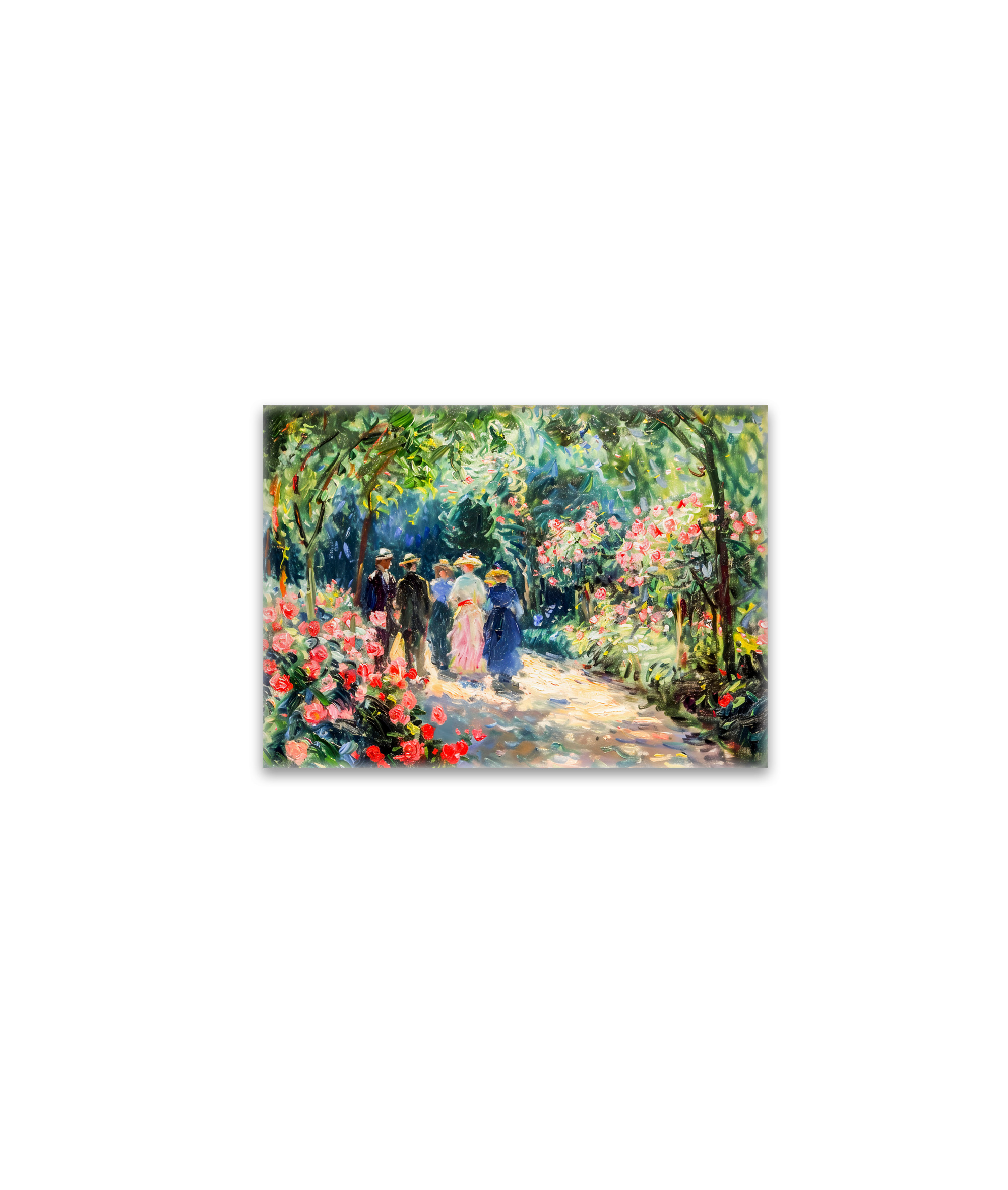 raxxa Glas-Magnet: People walking through rose garden