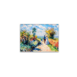 raxxa Glas-Magnet: Couple on garden path by the lake