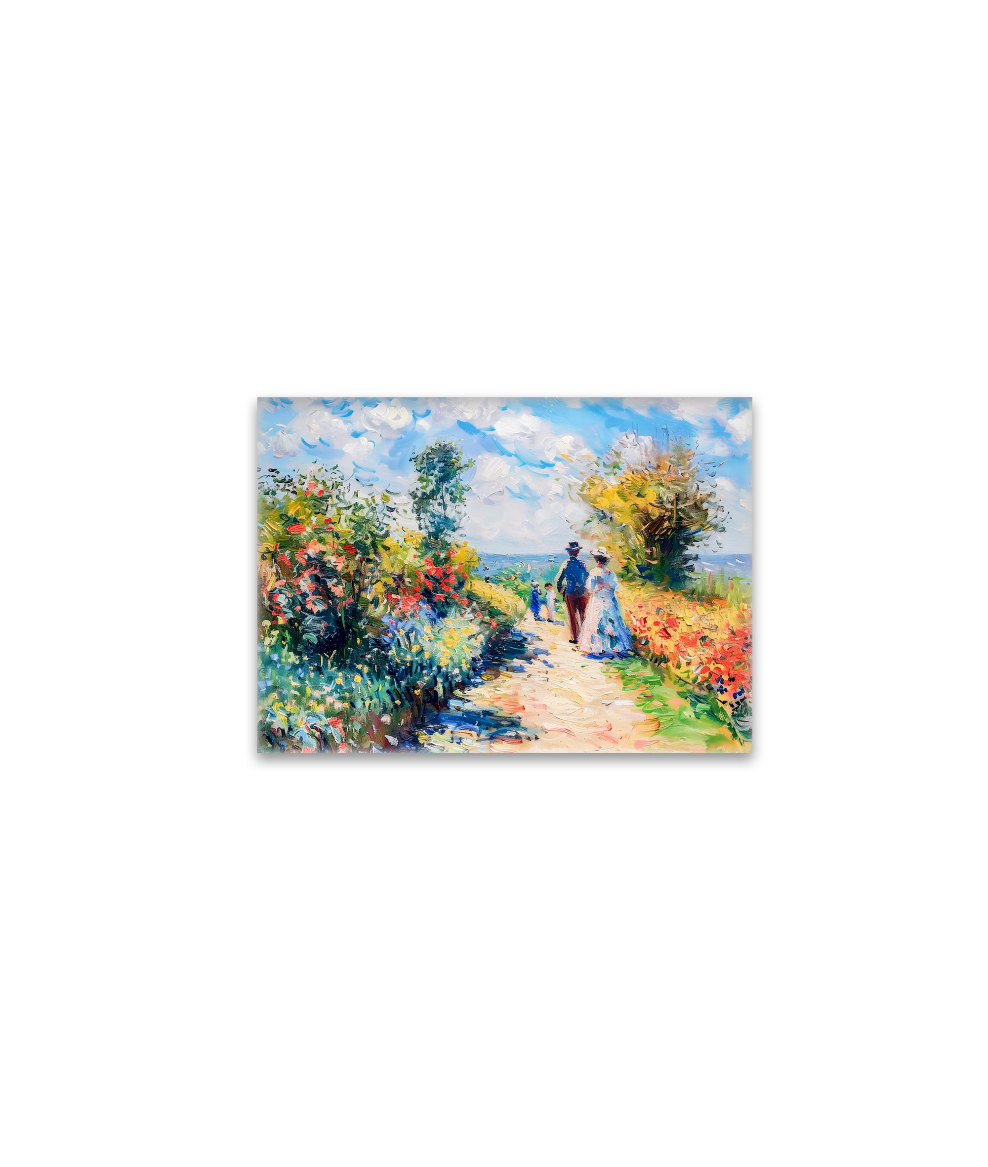 raxxa Glas-Magnet: Couple on garden path by the lake
