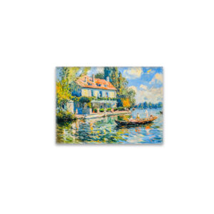 raxxa Glas-Magnet: House by the lake with boat
