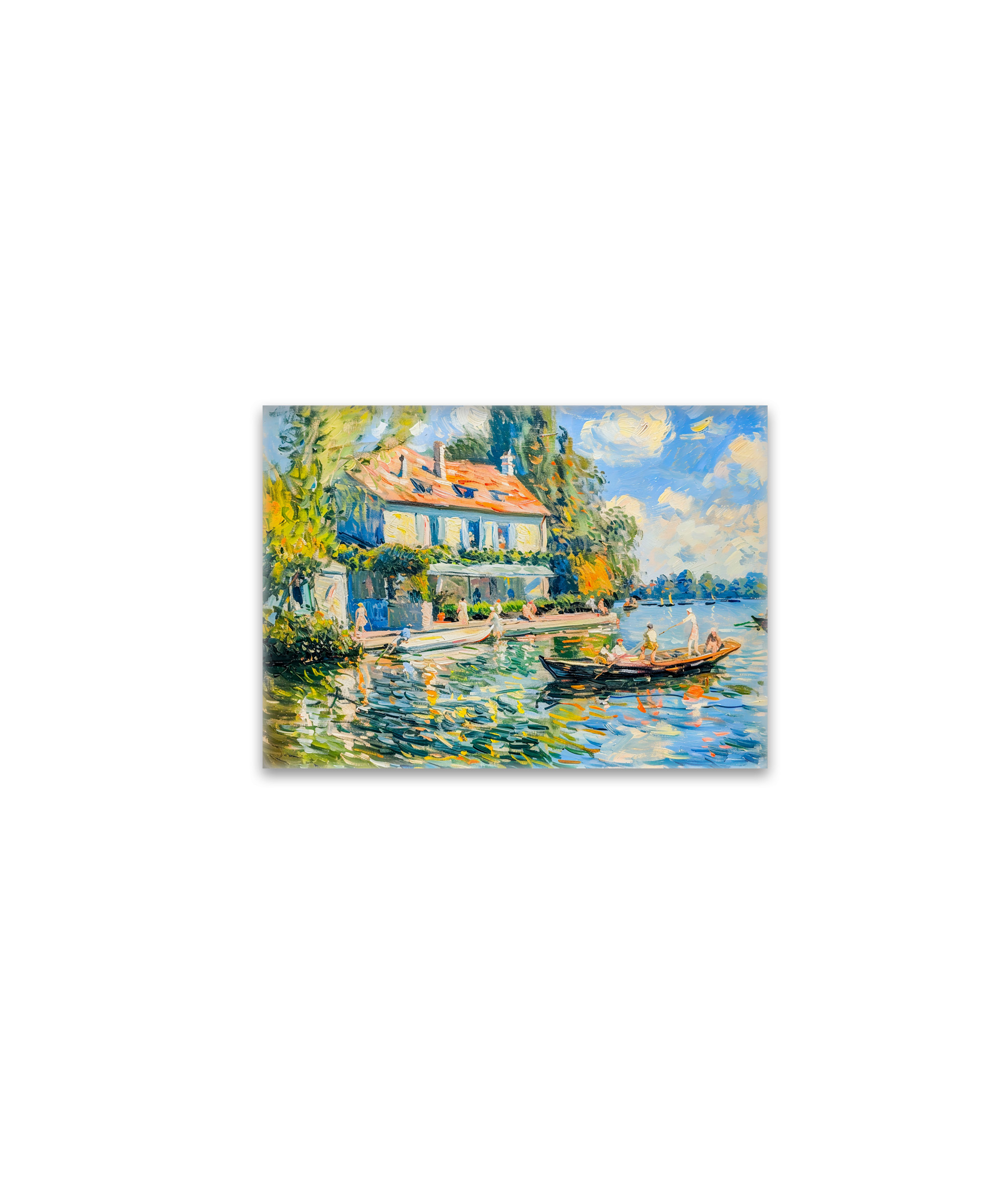 raxxa Glas-Magnet: House by the lake with boat