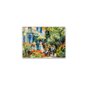raxxa Glas-Magnet: Group of people in garden before a villa