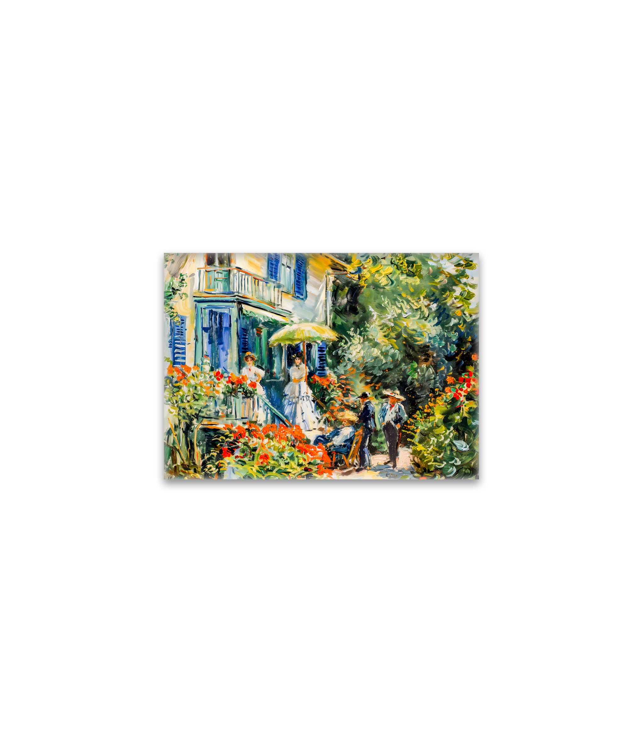 raxxa Glas-Magnet: Group of people in garden before a villa