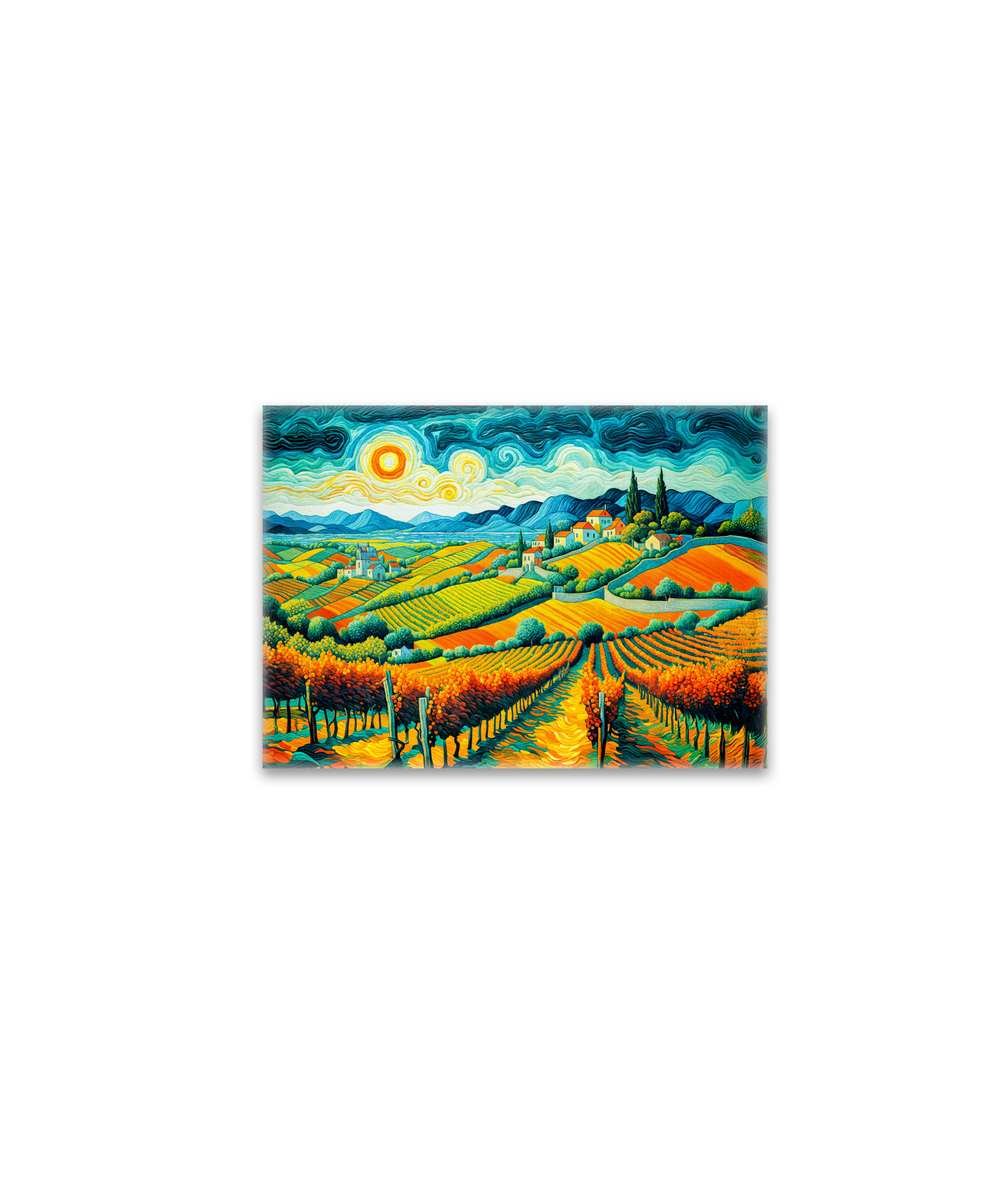 raxxa Glas-Magnet: Autumn Vineyards in Rich Harvest Colors