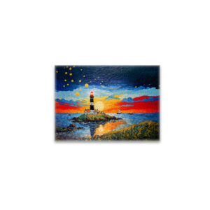 raxxa Glas-Magnet: Scenic Lighthouse by the Stormy Sea