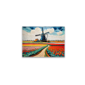 raxxa Glas-Magnet: Historic Windmill in Blooming Countryside