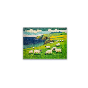 raxxa Glas-Magnet: Sheep Grazing by Dramatic Coastal Cliffs