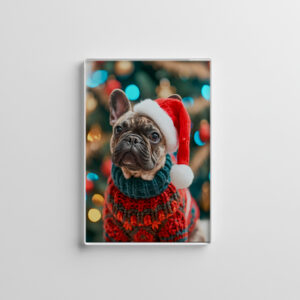 raxxa Glas-Magnet: French Bulldog in Knitted Dog Attire