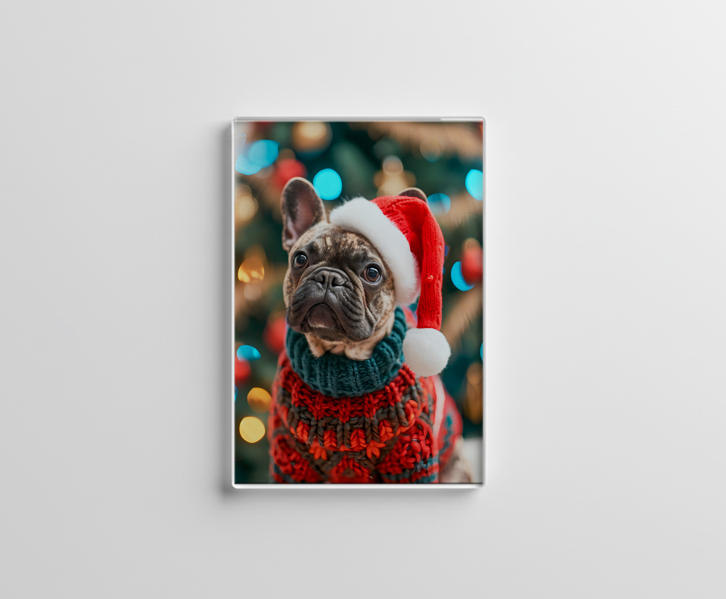 raxxa Glas-Magnet: French Bulldog in Knitted Dog Attire