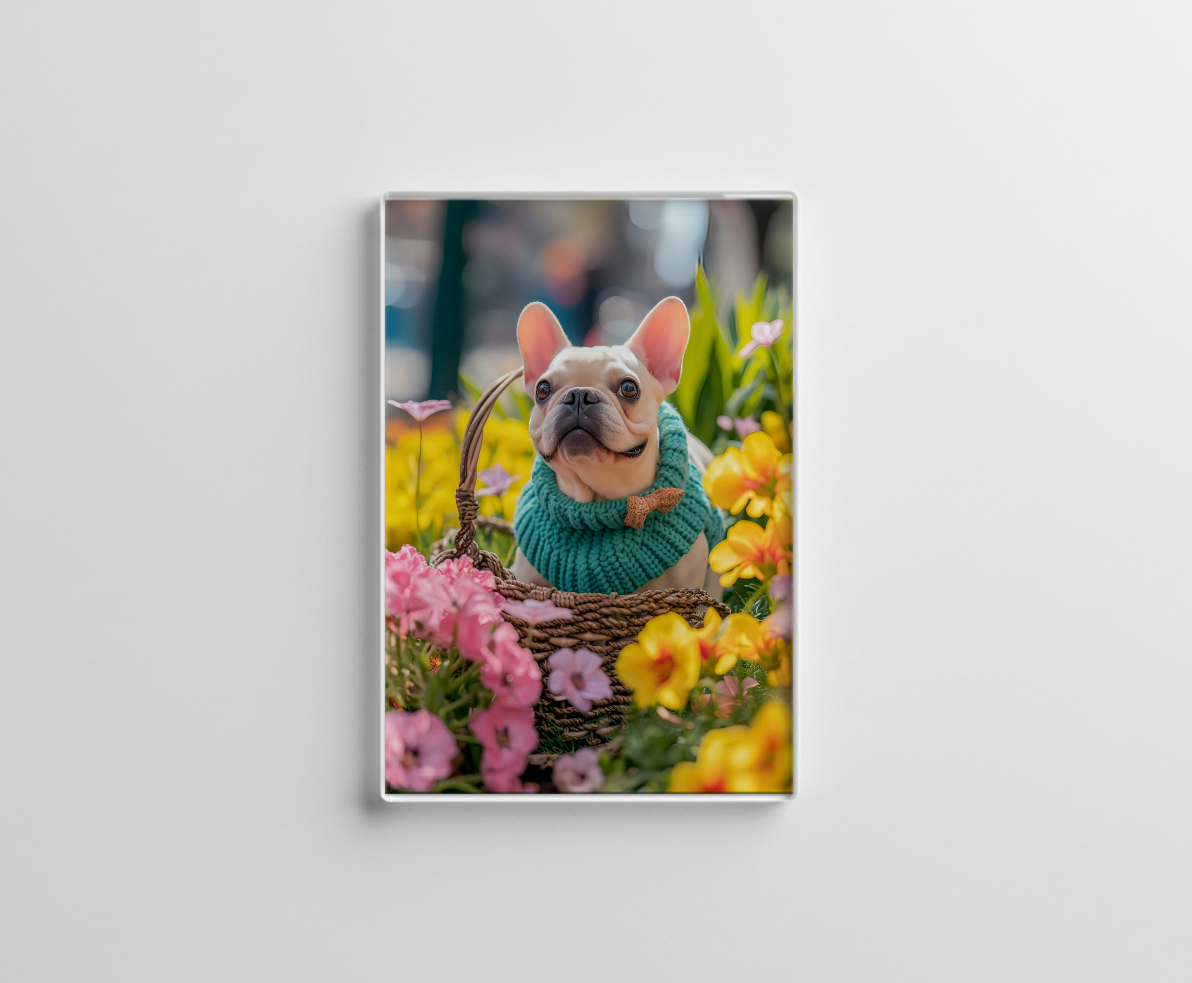 raxxa Glas-Magnet: French Bulldog in Knitted Dog Attire 1
