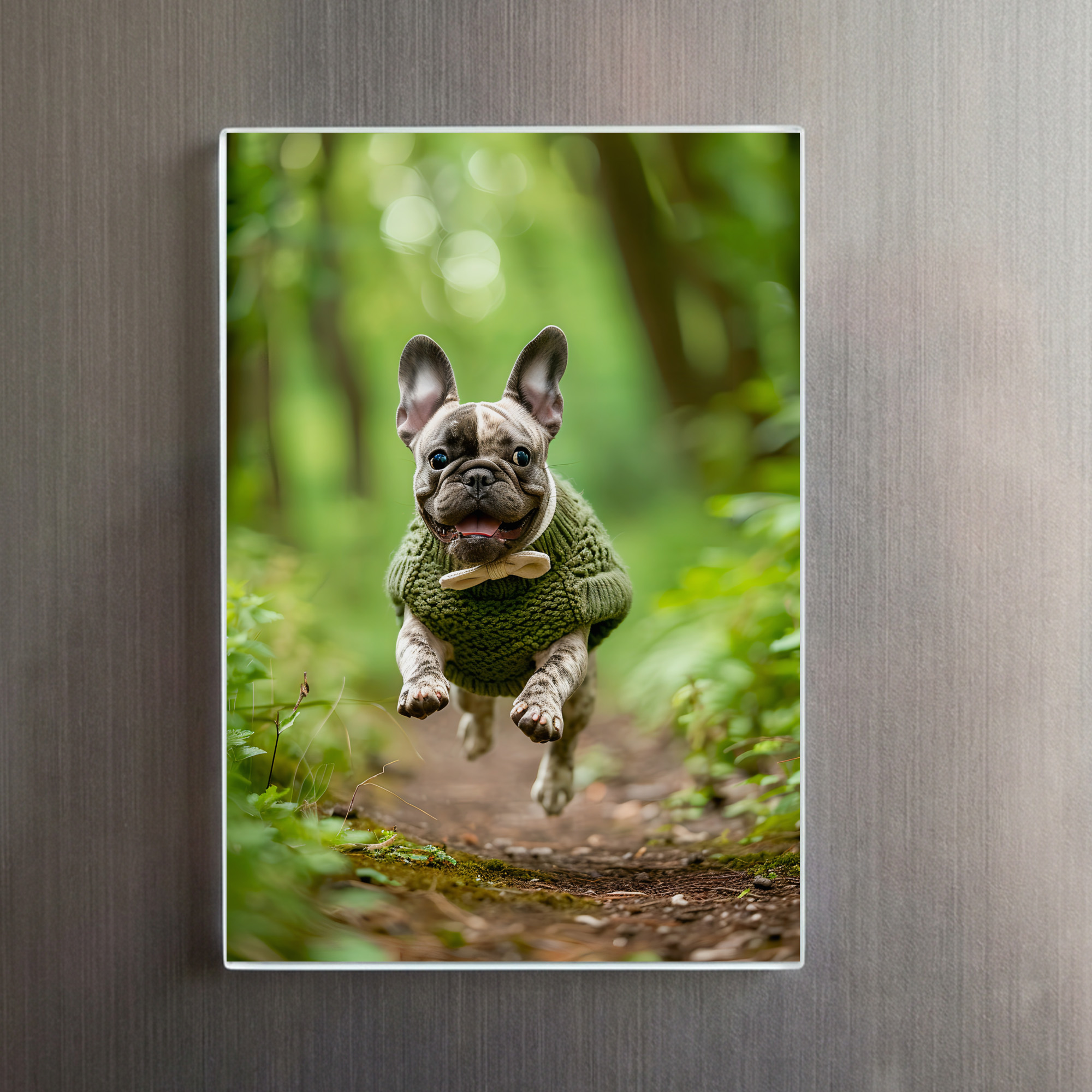 raxxa Glas-Magnet: French Bulldog in Knitted Dog Attire 3 - immagine 2