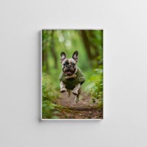 raxxa Glas-Magnet: French Bulldog in Knitted Dog Attire 3