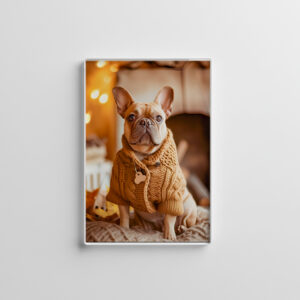 raxxa Glas-Magnet: French Bulldog in Knitted Dog Attire 4