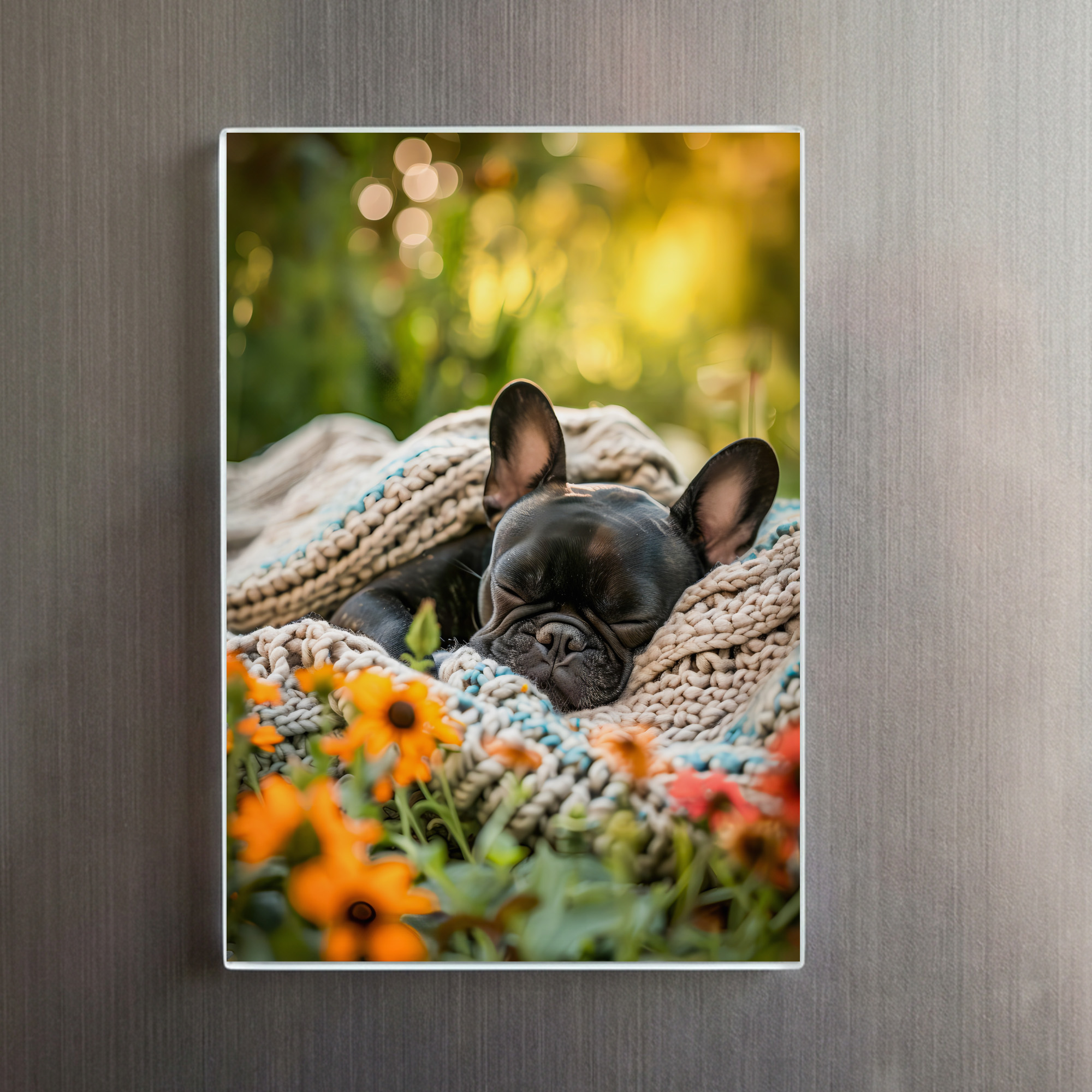 raxxa Glas-Magnet: French Bulldog in Knitted Dog Attire 5 – Bild 2