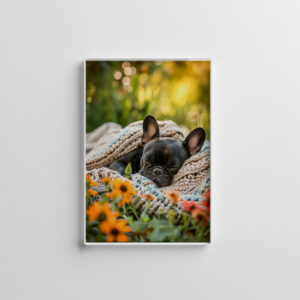 raxxa Glas-Magnet: French Bulldog in Knitted Dog Attire 5