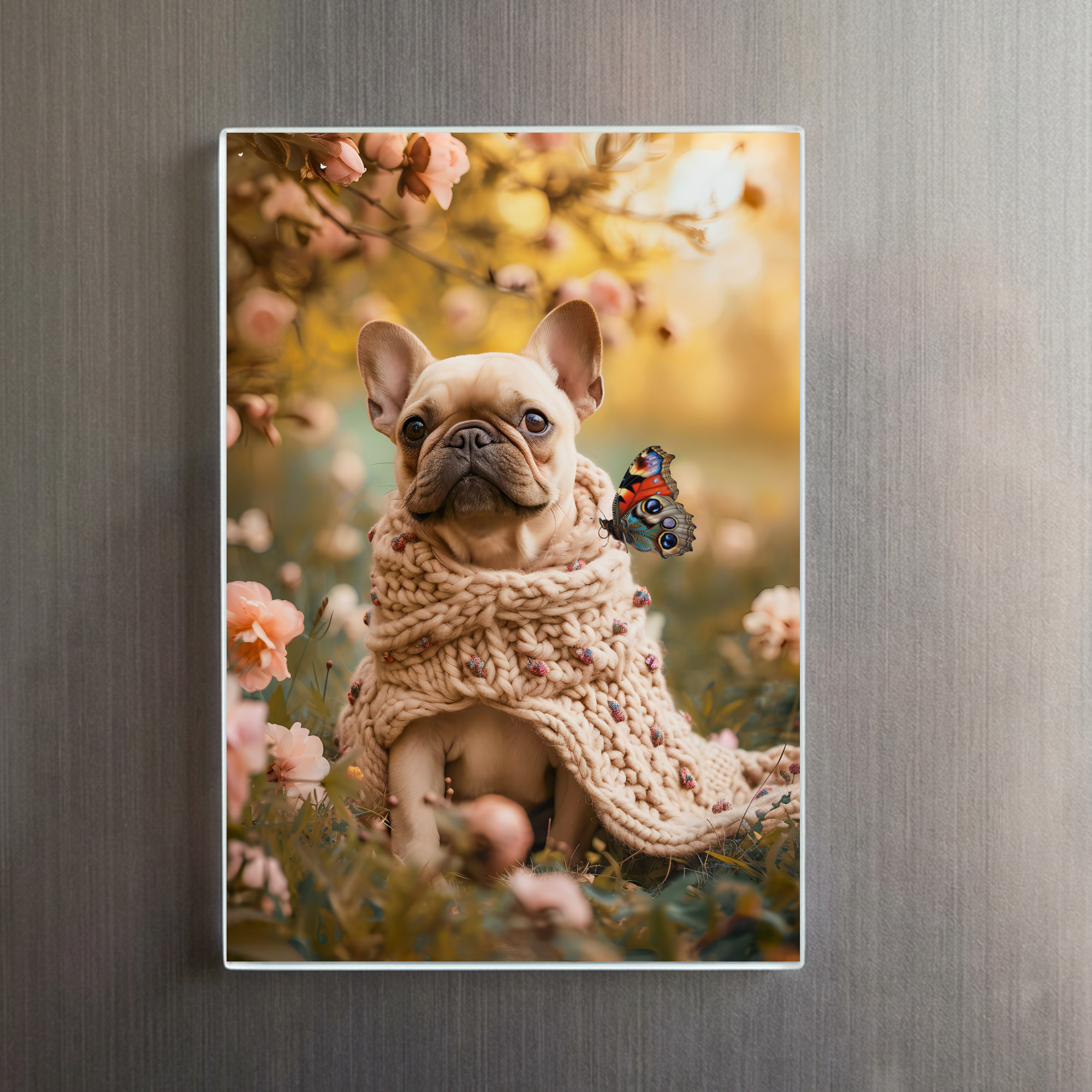 raxxa Glas-Magnet: French Bulldog in Knitted Dog Attire 6 – Image 2