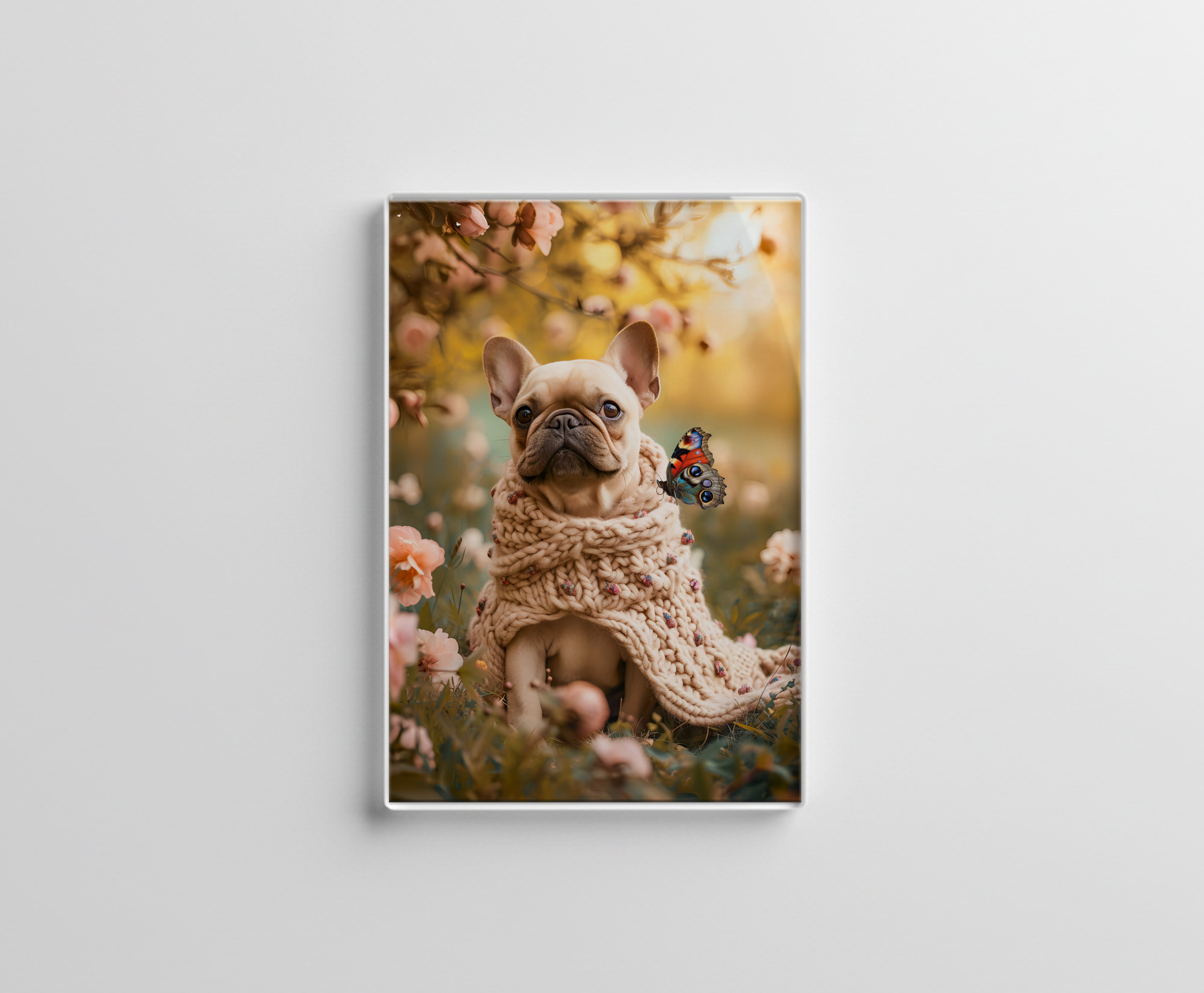 raxxa Glas-Magnet: French Bulldog in Knitted Dog Attire 6