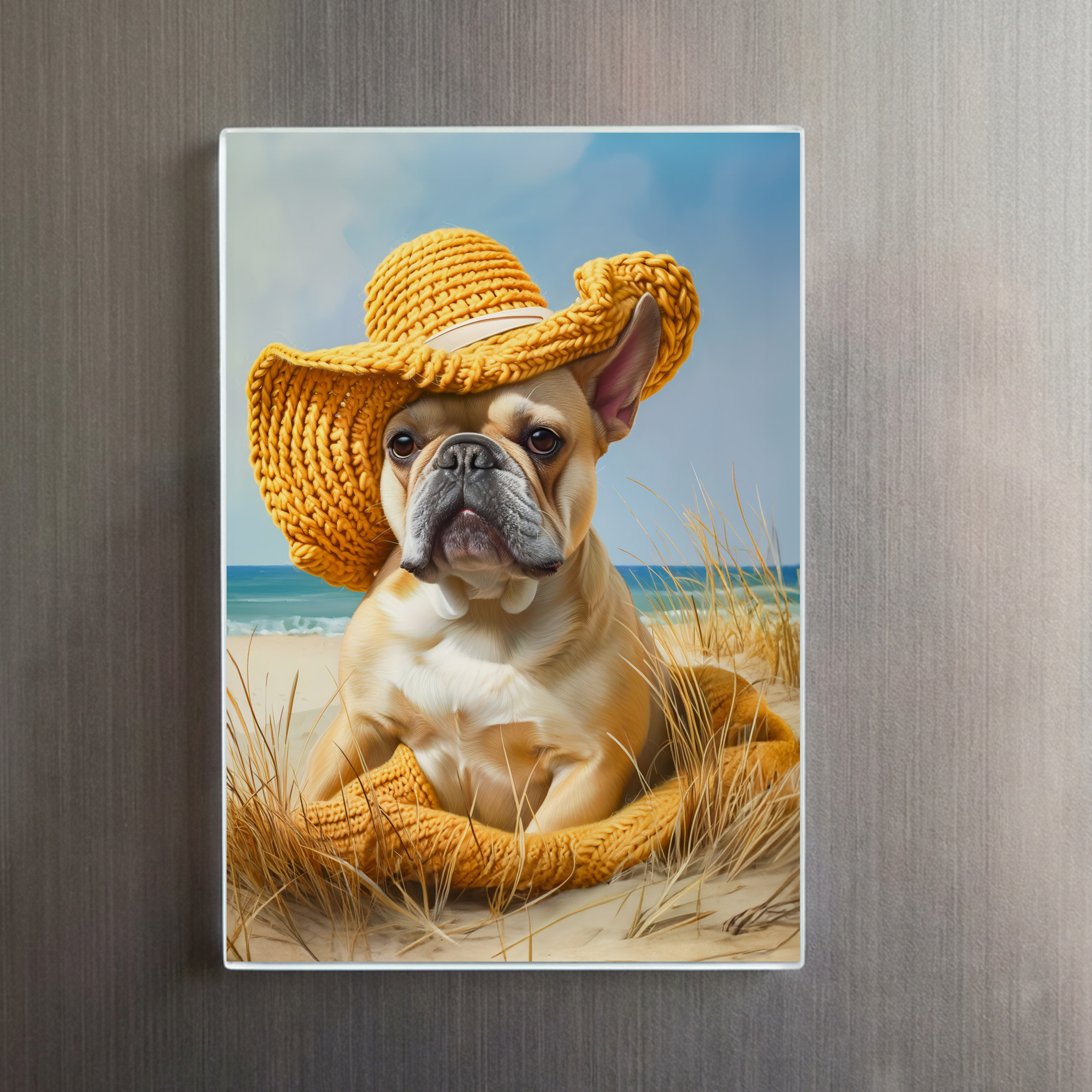 raxxa Glas-Magnet: French Bulldog in Knitted Dog Attire 7 - immagine 2