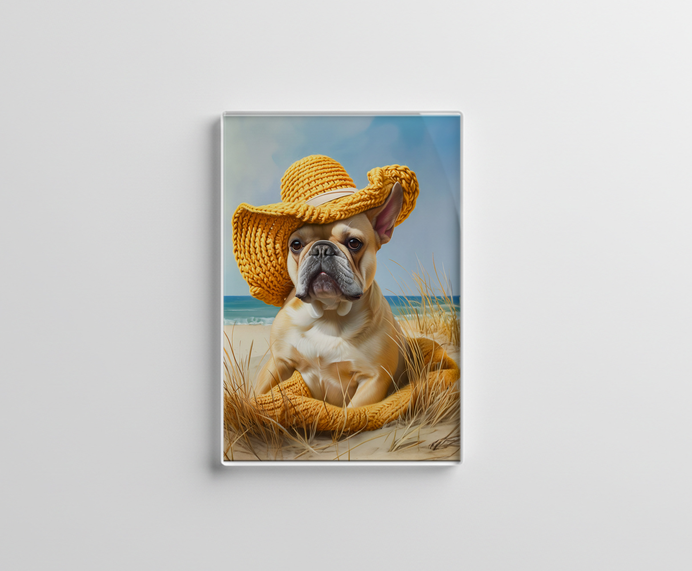 raxxa Glas-Magnet: French Bulldog in Knitted Dog Attire 7