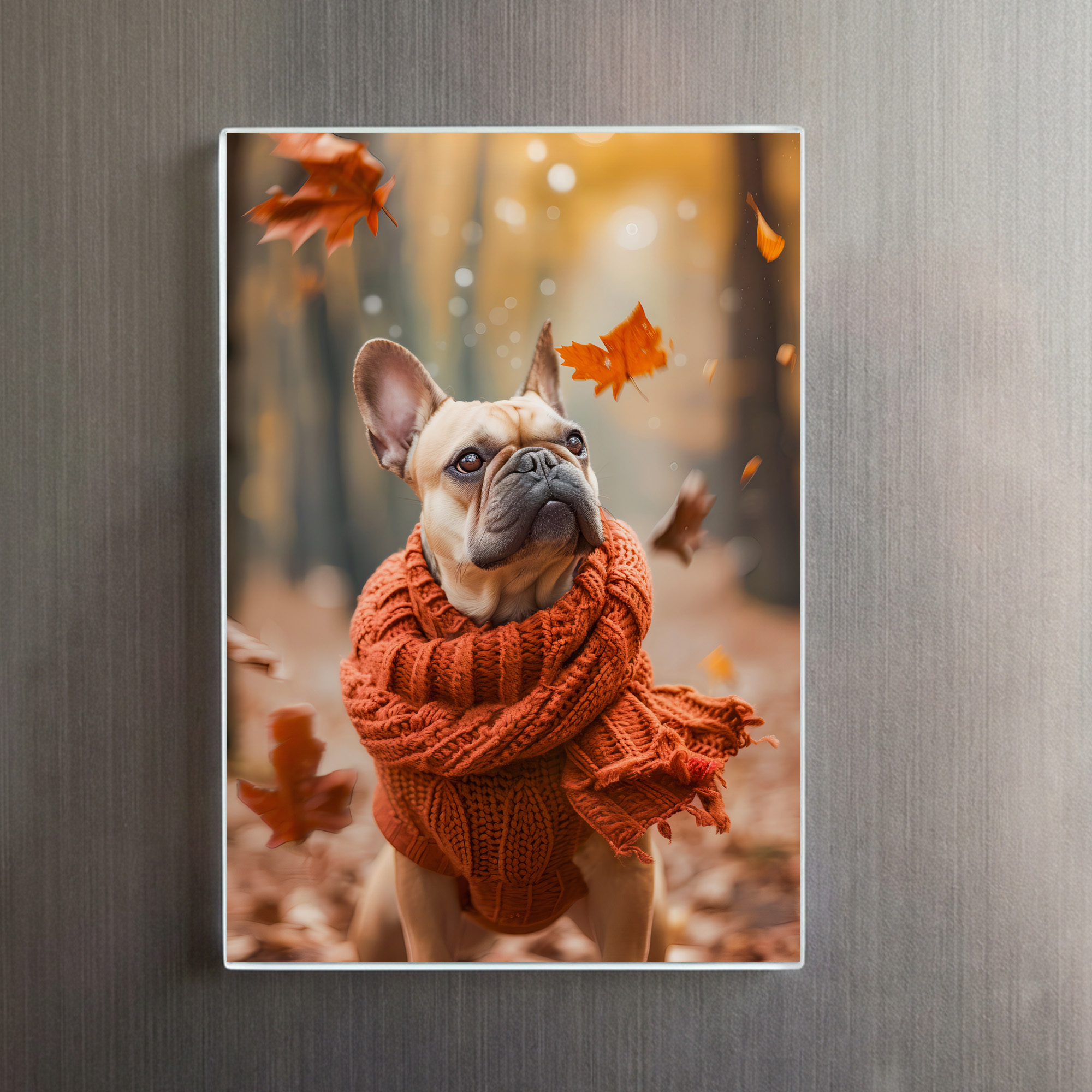 raxxa Glas-Magnet: French Bulldog in Knitted Dog Attire 8 – Image 2