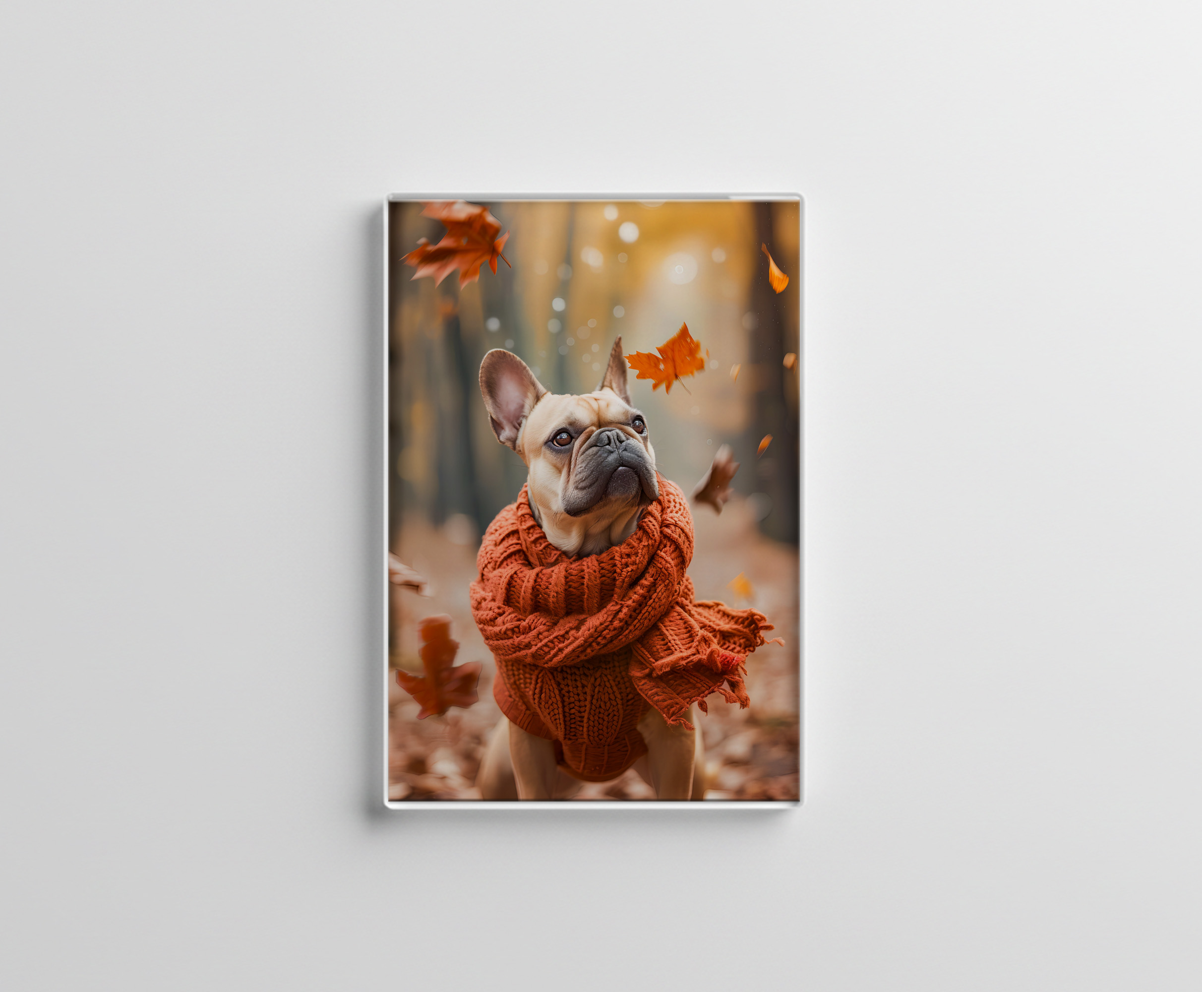 raxxa Glas-Magnet: French Bulldog in Knitted Dog Attire 8