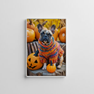 raxxa Glas-Magnet: French Bulldog in Knitted Dog Attire 9