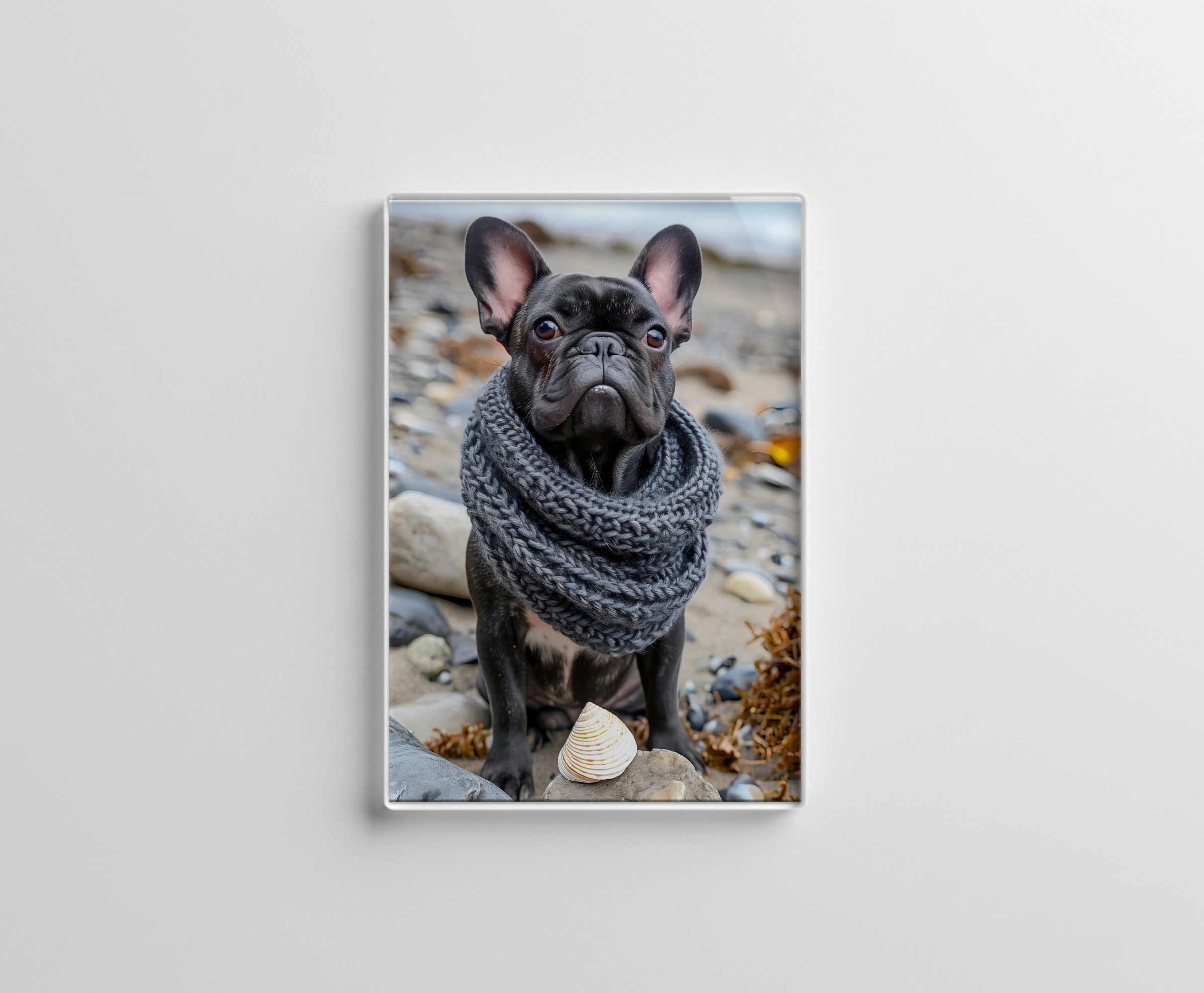 raxxa Glas-Magnet: French Bulldog in Knitted Dog Attire 10