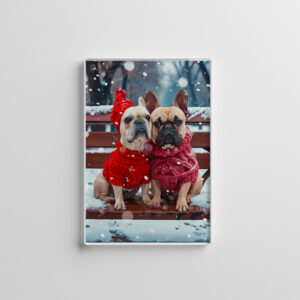 raxxa Glas-Magnet: French Bulldog in Knitted Dog Attire 11