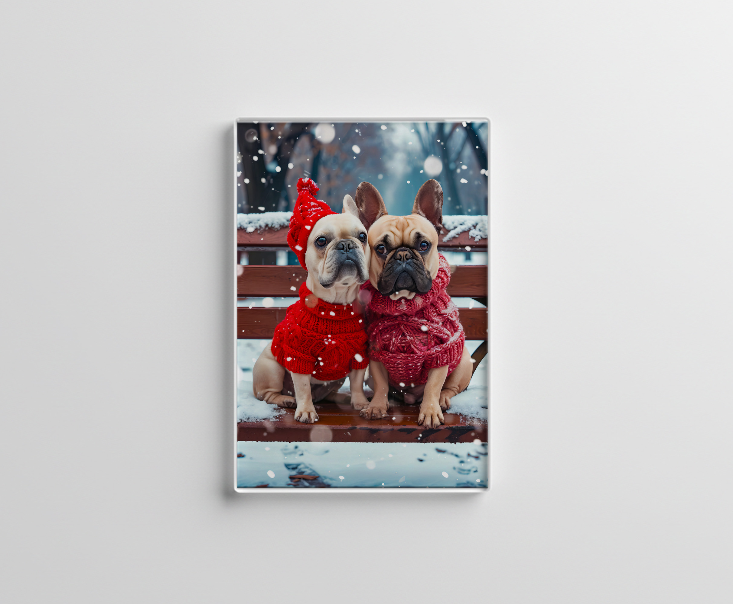raxxa Glas-Magnet: French Bulldog in Knitted Dog Attire 11