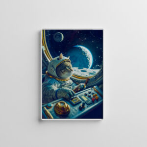 raxxa Glas-Magnet: Curious Space Cat Exploring the Infinite Universe Beyond Stars