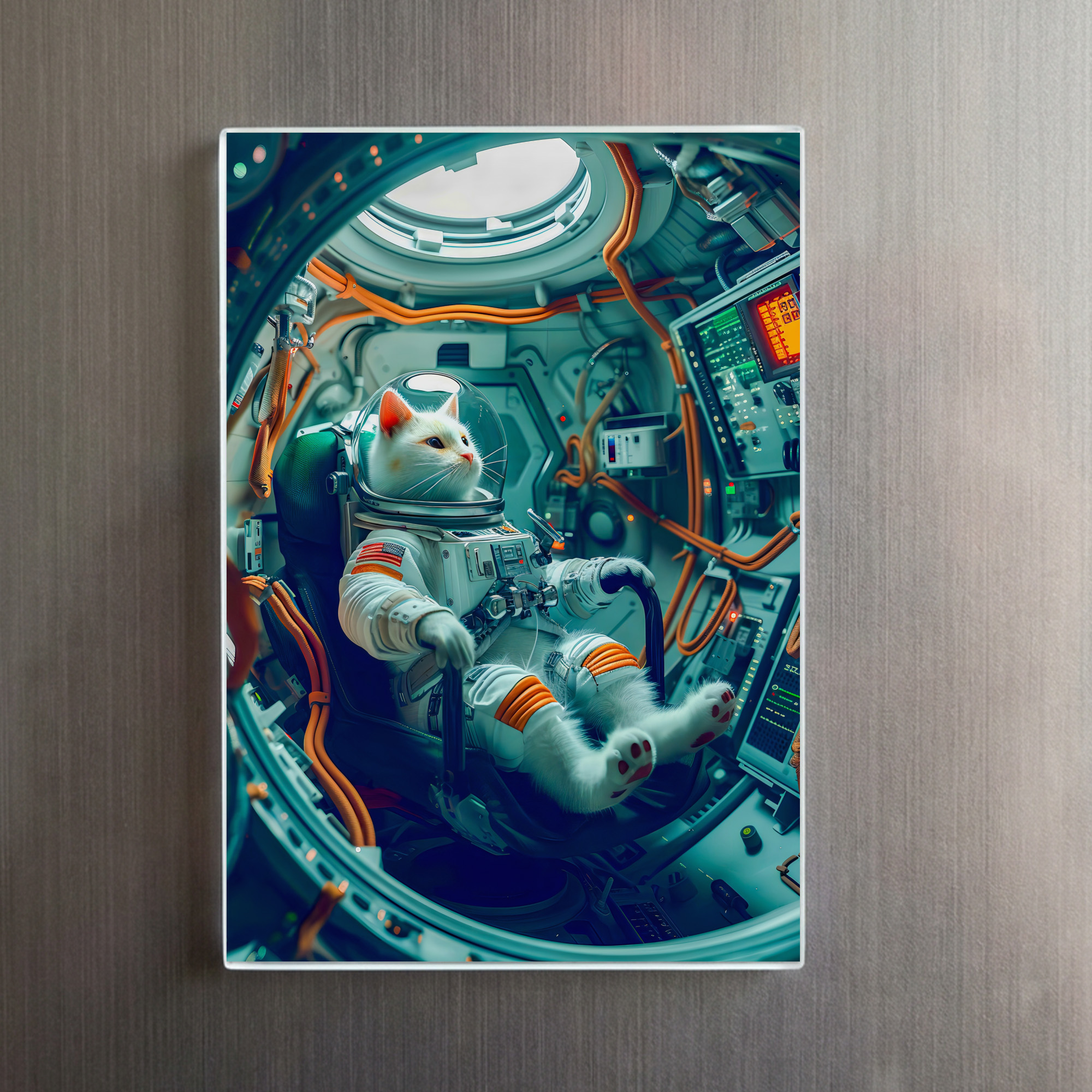 raxxa Glas-Magnet: Astronaut Cat on a Mission Across the Endless Galaxy Skies - immagine 2