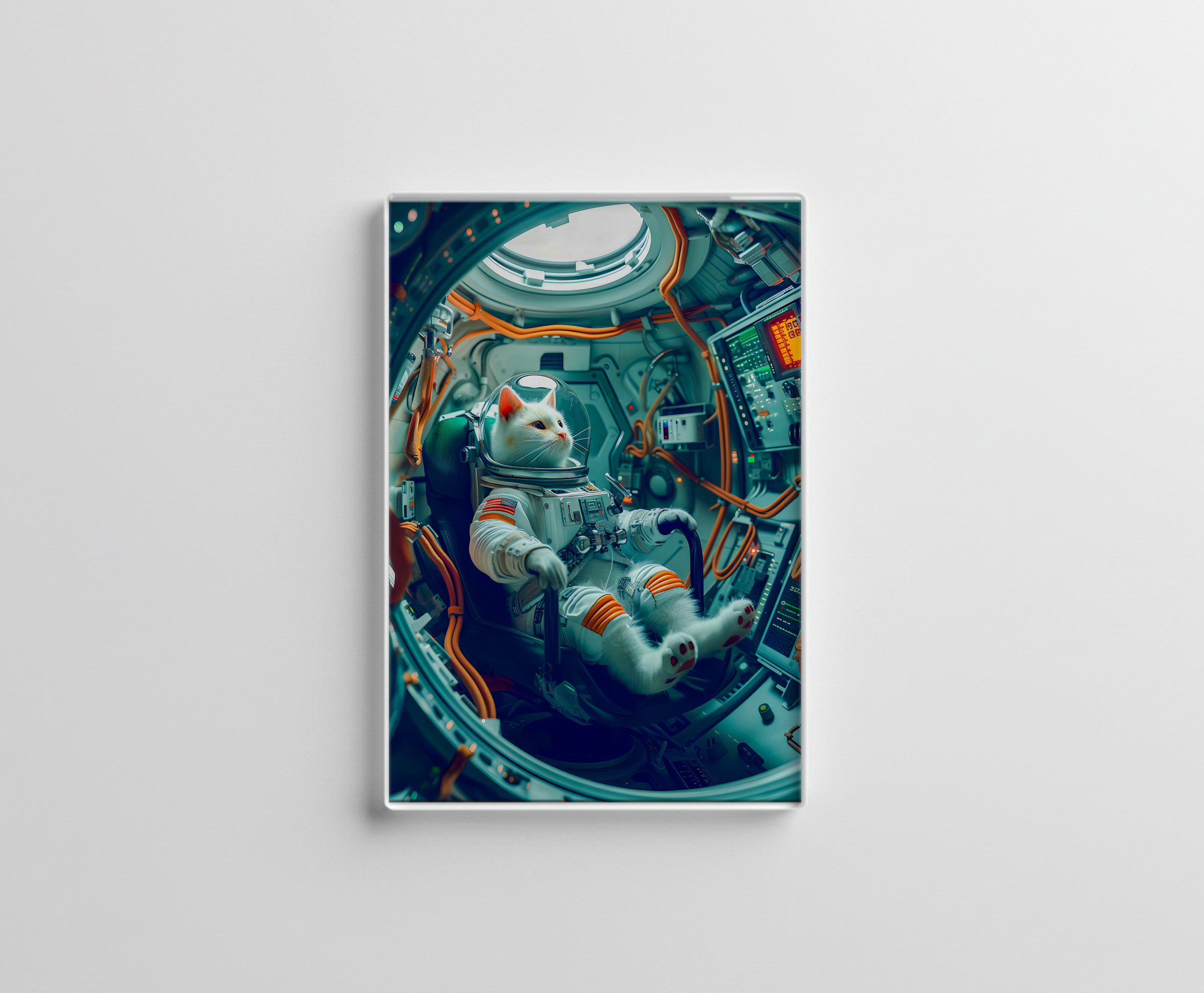 raxxa Glas-Magnet: Astronaut Cat on a Mission Across the Endless Galaxy Skies