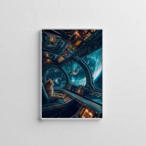 raxxa Glas-Magnet: Curious Space Cat Exploring the Infinite Universe Beyond Stars