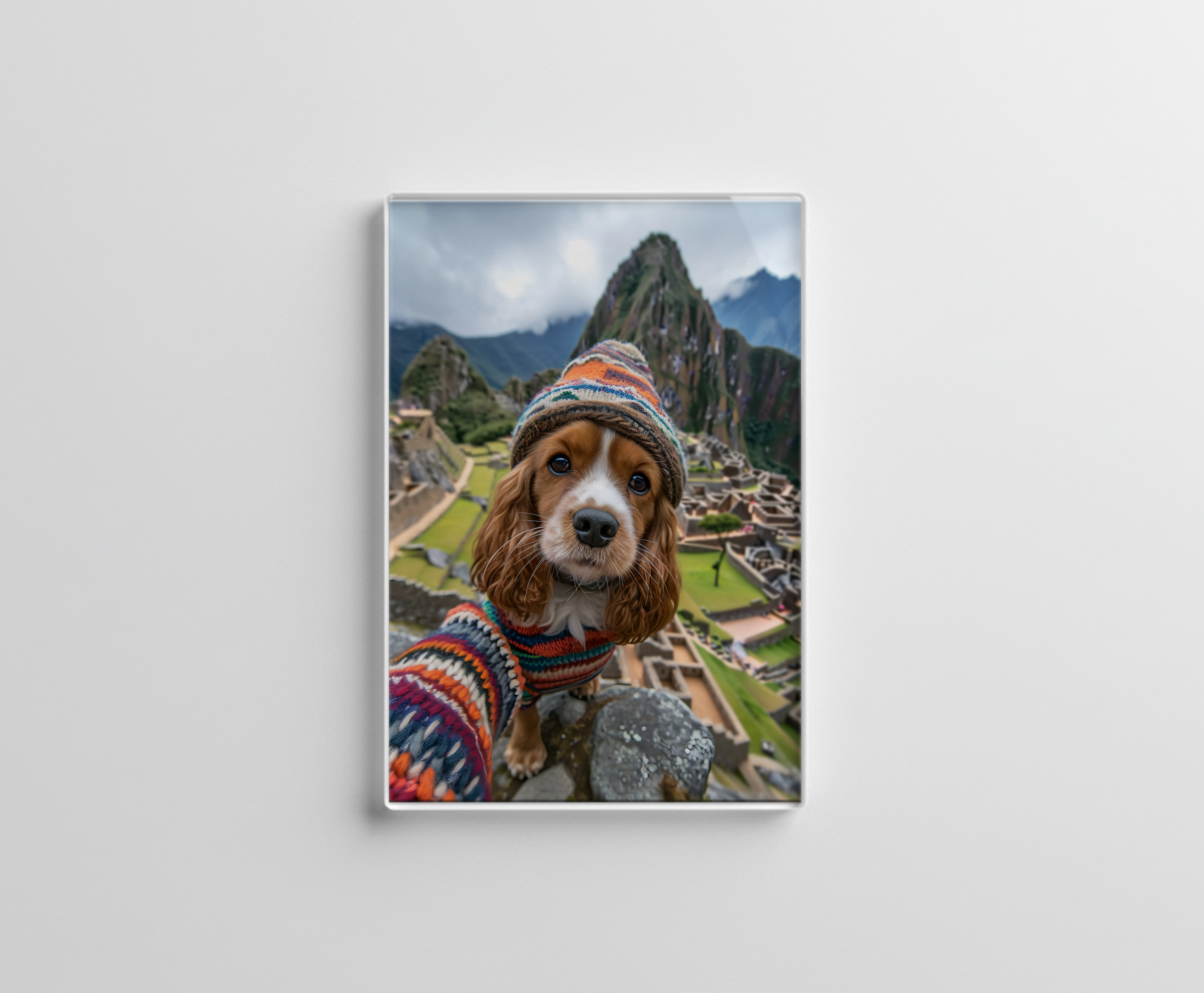 raxxa Glas-Magnet: King Charles Cocker Spaniel Takes Selfies in Peru