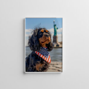 raxxa Glas-Magnet: King Charles Cocker Spaniel Takes Selfies in New York