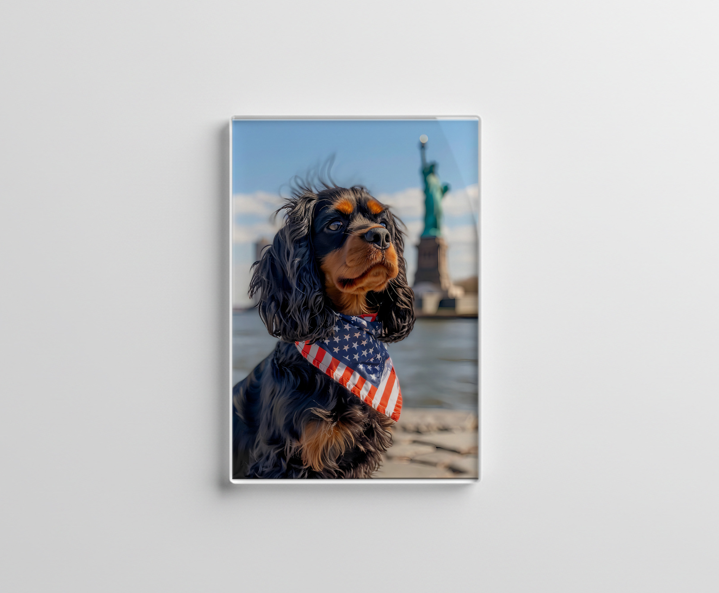 raxxa Glas-Magnet: King Charles Cocker Spaniel Takes Selfies in New York