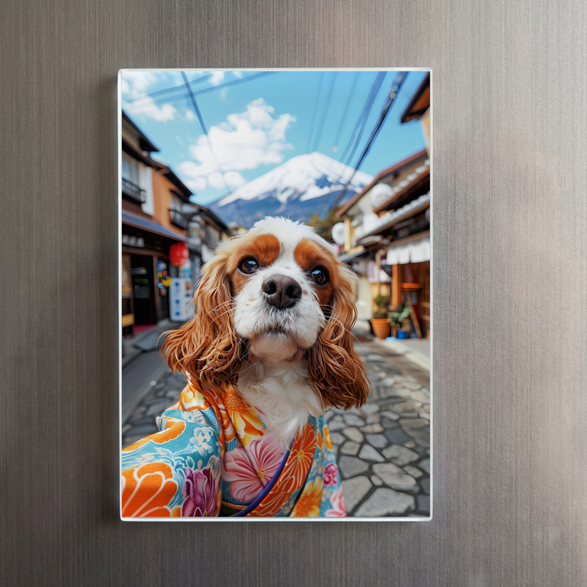 raxxa Glas-Magnet: King Charles Cocker Spaniel Takes Selfies in tibet - Image 2
