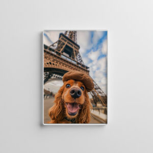 raxxa Glas-Magnet: King Charles Cocker Spaniel Takes Selfies in Paris